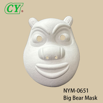 Masques d'animaux d'Halloween blancs à faire soi-même : Base moulée en pulpe éco-responsable pour le dessin et la peinture en spray créatifs