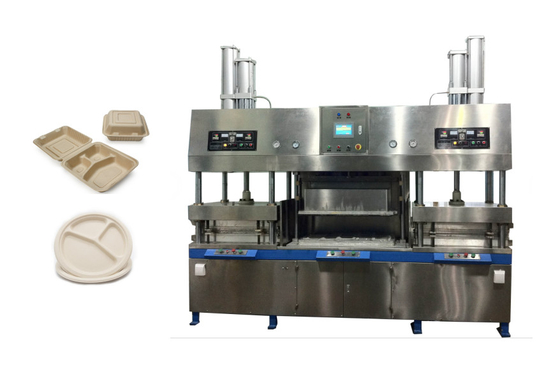 Machine compostable manuelle de presse de Tray Dry In Mold Wet de canne à sucre de machines de bâti de pulpe de papier de PLC