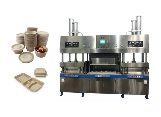 Pâte de bois biodégradable de pulpe de Vierge de machine de gamelle de bloc supérieur de bagasse de canne à sucre