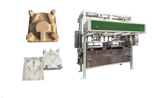 Chaîne de production de empaquetage de moulage de papier d'industrie verte avec la machine pressée chaude