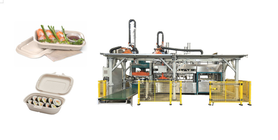Machine jetable de plateau de nourriture de bâti de pulpe